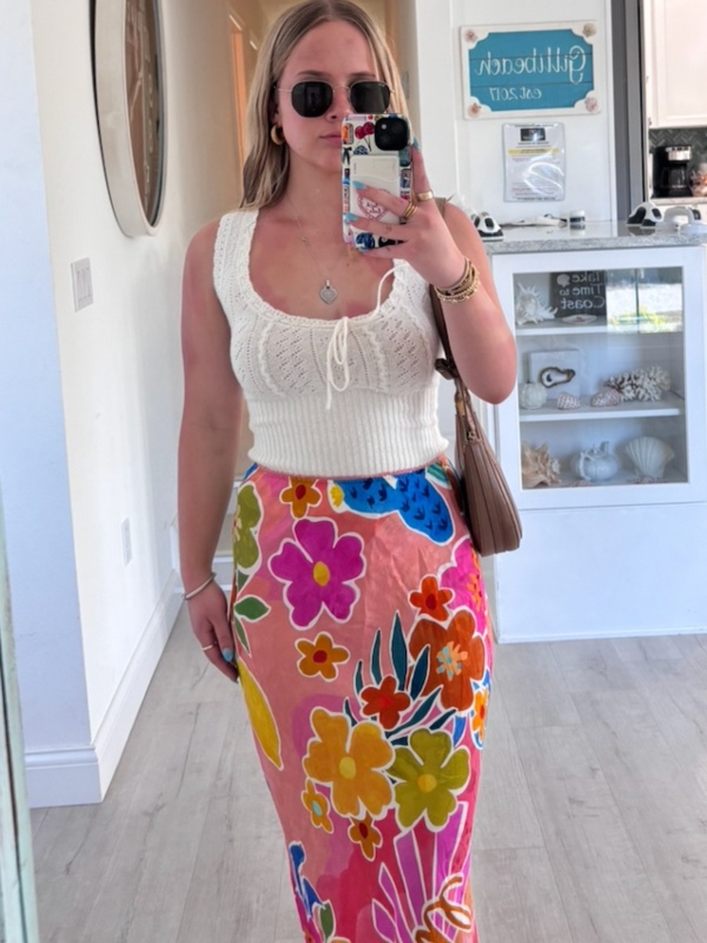 Spell Pink Floral Lemon Maxi Skirt - Picture 12 of 13
